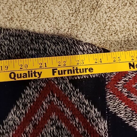 Vintage Gitano mens large grey diamond pattern sweater leather patch western y2k - Picture 16 of 16